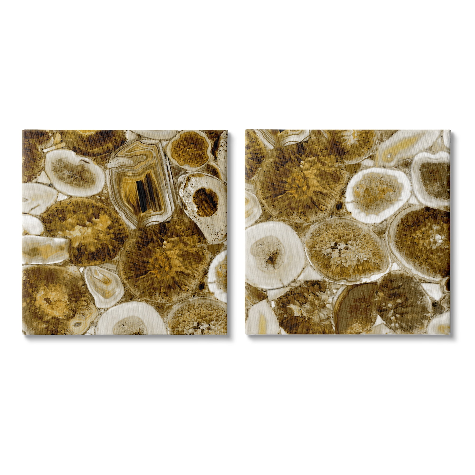 Stupell Abstract Geodes Mineral Nature Abstract Photography Gallery Wrapped Canvas Print Wall Art, Set of 2