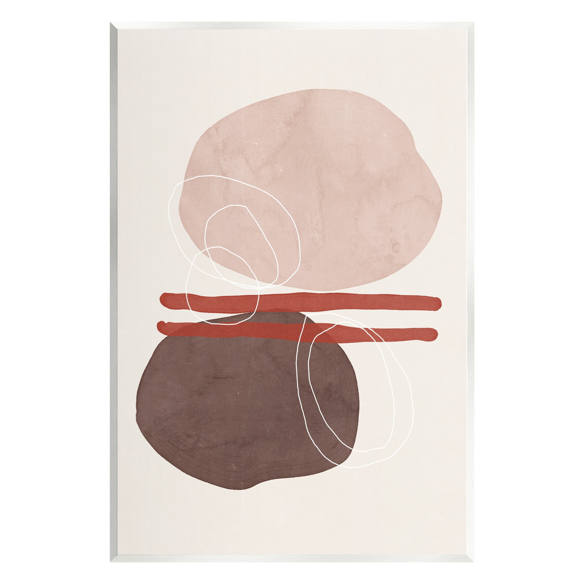 Stupell Abstract Round Shapes Contemporary Abstract Painting Wall Plaque Unframed Art Print Wall Art