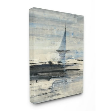 Stupell  Abstract Sailing Stretched Canvas Wall Art 16 x 20