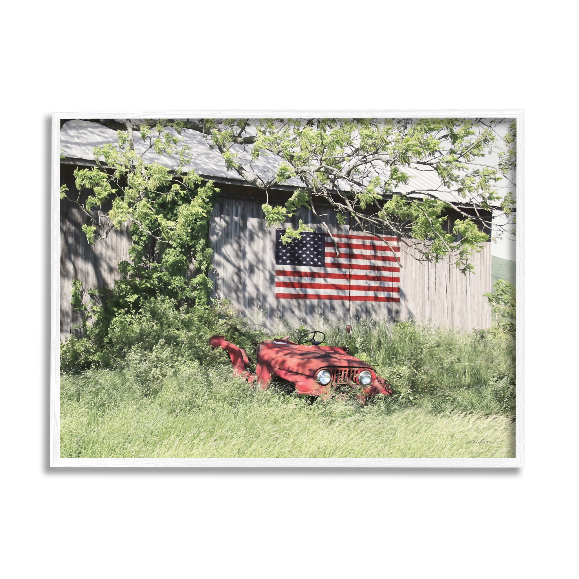 Stupell Americana Lush Country Greenery Landscape Photography White Framed Art Print Wall Art