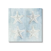 Stupell Aquatic Starfish Soft Blue Coastal Landscape Painting Gallery Wrapped Canvas Print Wall Art