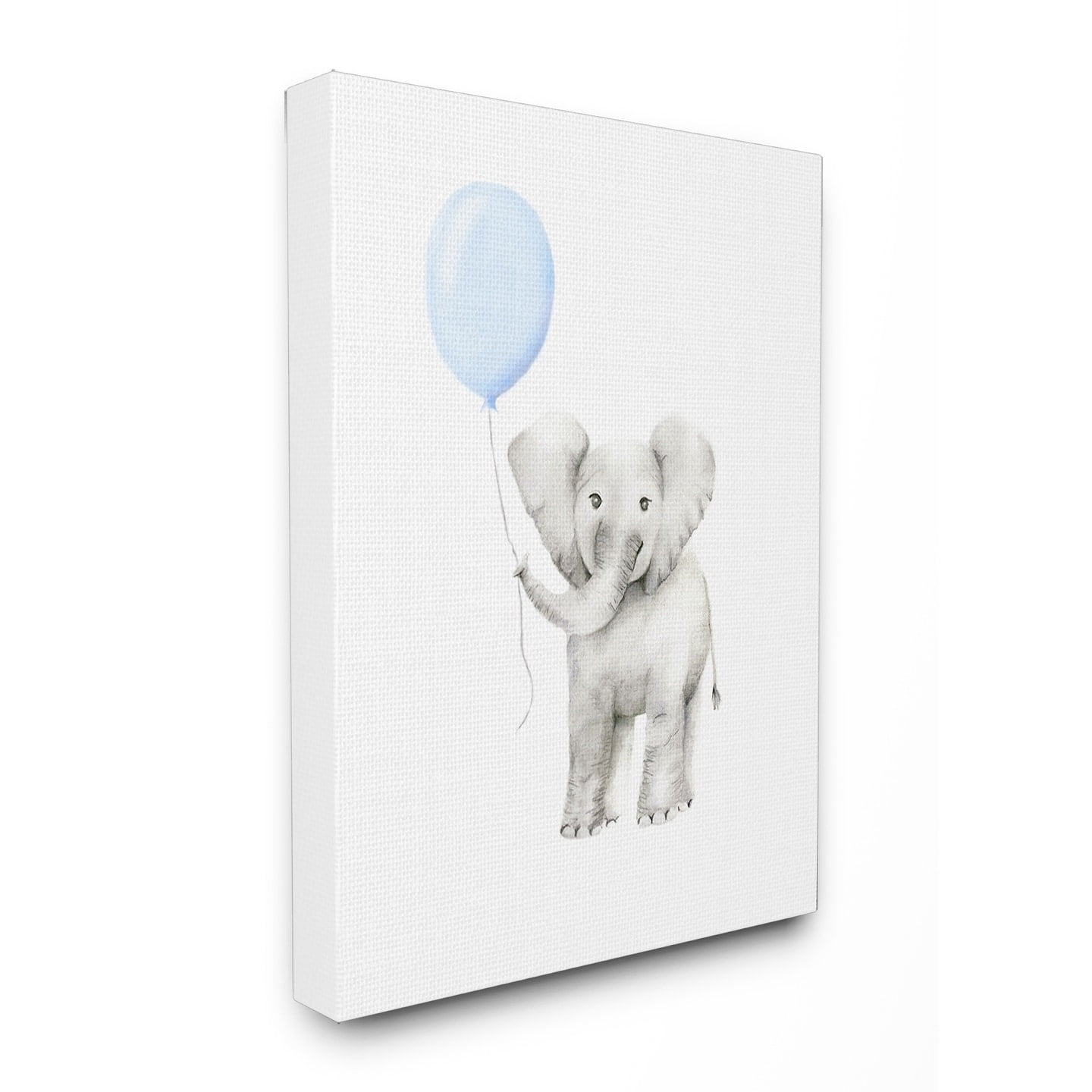 Stupell Baby Elephant w/ Blue Balloon Watercolor Canvas Art, 16 x 20