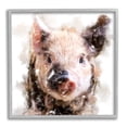 thumbnail image 1 of Stupell Baby Pig Face Abstract Portrait Animals & Insects Painting Gray Framed Art Print Wall Art, 1 of 7