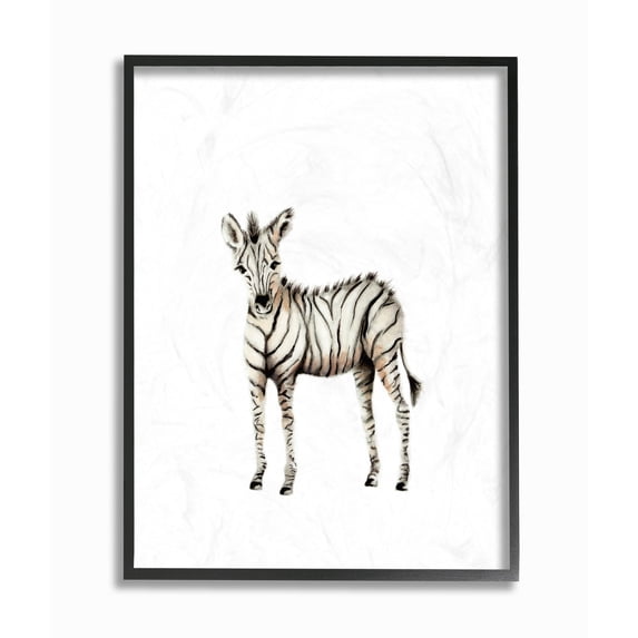 Stupell Baby Zebra Framed Giclee Art 16 x 20