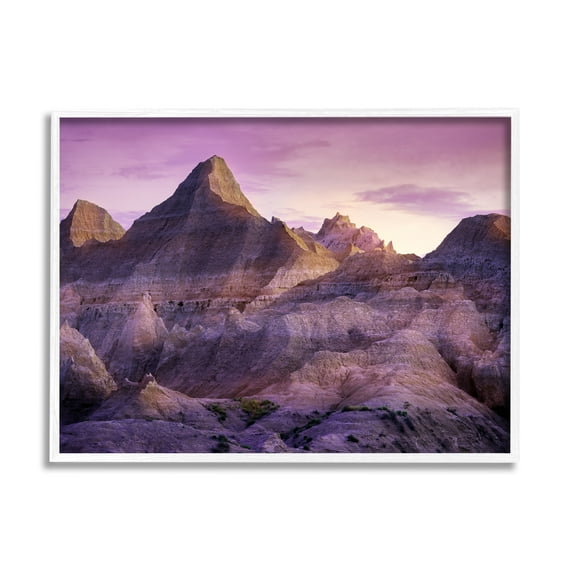 Stupell Badlands Canyon Cliffs Landscape Landscape Photography White Framed Art Print Wall Art