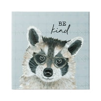 Stupell Be Kind Happy Raccoon Patterned Animals & Insects Painting Gallery Wrapped Canvas Print Wall Art