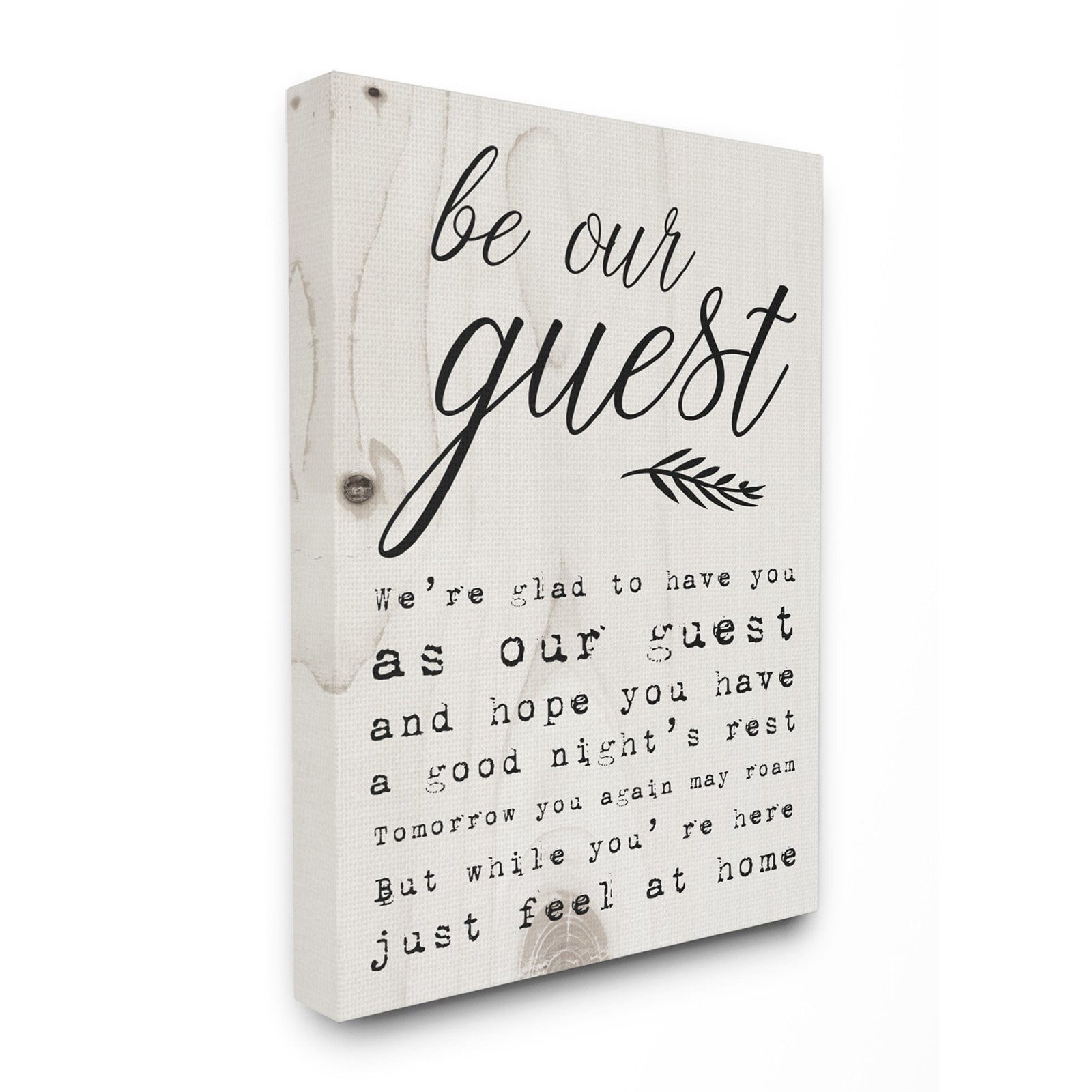 Beige and Black Cursive Canvas Art Print for Kids, 24 x 30