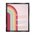 thumbnail image 1 of Stupell Be Stay Spread Happy Pink Rainbow Landscape Painting Black Floater Framed Art Print Wall Art, 1 of 6
