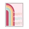 thumbnail image 1 of Stupell Be Stay Spread Happy Pink Rainbow Landscape Painting White Framed Art Print Wall Art, 1 of 7