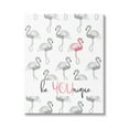 thumbnail image 1 of Stupell Be Younique Pink Flamingo Animals & Insects Painting Gallery Wrapped Canvas Print Wall Art, 1 of 5