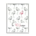 thumbnail image 1 of Stupell Be Younique Pink Flamingo Animals & Insects Painting White Framed Art Print Wall Art, 1 of 7