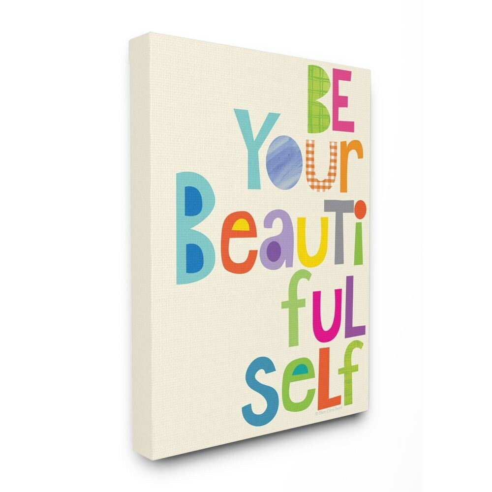 Stupell Be Your Beautiful Self Patchwork Canvas Wall Art by Ellen Crimi-Trent