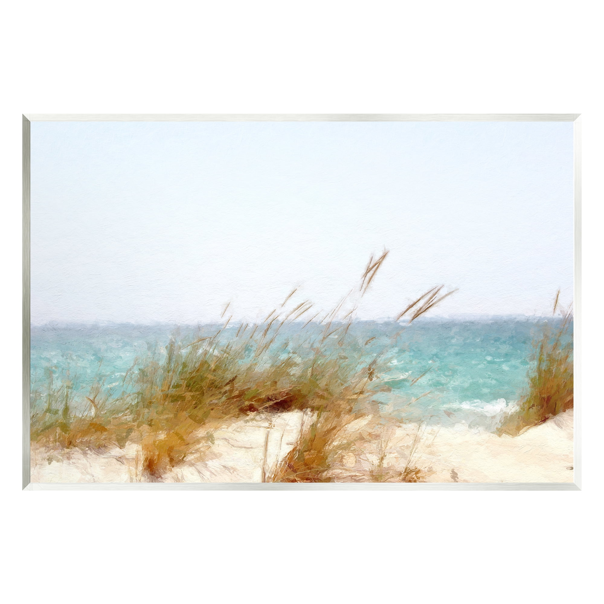 Stupell Beach Reeds Nautical Windblown Coast Landscape Painting Wall Plaque Unframed Art Print Wall Art