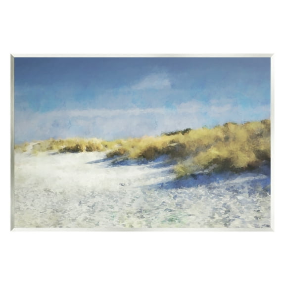 Stupell Beach Reeds Sandy Coast Landscape Painting Wall Plaque Unframed Art Print Wall Art