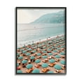thumbnail image 1 of Stupell Beach Umbrellas Coastal Vacation Landscape Photography Black Framed Art Print Wall Art, 1 of 8
