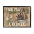 thumbnail image 1 of Stupell Bear Paw Lodge Cabin Paw Shapes Animals & Insects Painting Black Framed Art Print Wall Art, 1 of 7