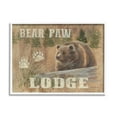 thumbnail image 1 of Stupell Bear Paw Lodge Cabin Paw Shapes Animals & Insects Painting White Framed Art Print Wall Art, 1 of 7