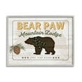 thumbnail image 1 of Stupell Bear Paw Mountain Lodge Cabin Animals & Insects Painting Gray Framed Art Print Wall Art, 1 of 7