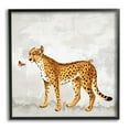 thumbnail image 1 of Stupell Beast & Butterfly Leopard Wildlife Animals & Insects Painting Black Framed Art Print Wall Art, 1 of 7