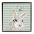 thumbnail image 1 of Stupell Being Nice Is Cool Gingham Bunny Animals & Insects Painting Black Framed Art Print Wall Art, 1 of 7