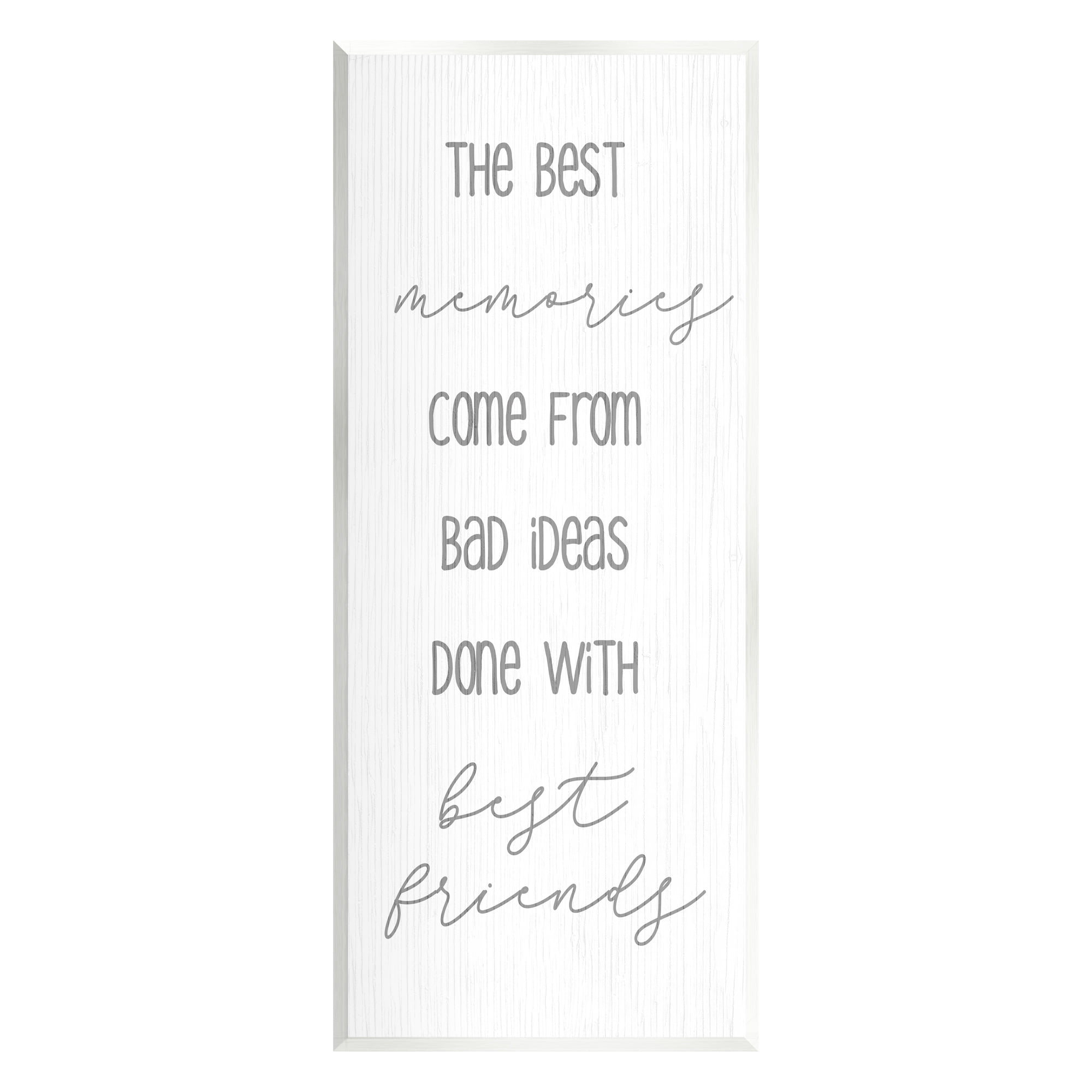 Stupell Best Memories From Bad Ideas Funny Inspirational Painting Wall Plaque Unframed Art Print Wall Art
