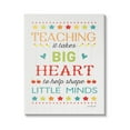 thumbnail image 1 of Stupell Big Heart Shapes Little Minds Teaching Inspirational Painting Gallery Wrapped Canvas Print Wall Art, 1 of 5