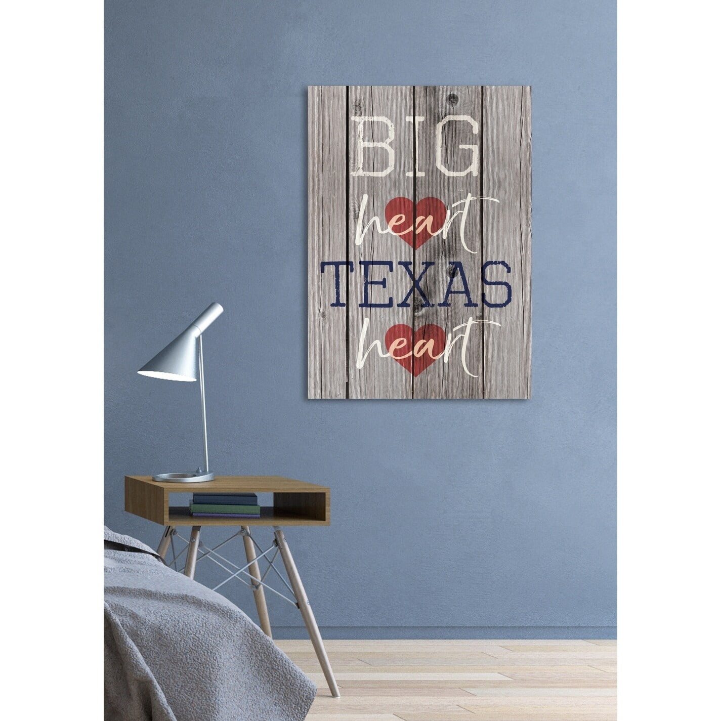 The Stupell Home Decor Collection Big Heart Texas Heart Stretched Canvas Wall Art, 16 x 1.5 x 20