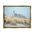 thumbnail image 1 of Stupell Bird Perched Nautical Beach Fence Landscape Painting Gold Floater Framed Art Print Wall Art, 1 of 6