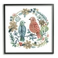 thumbnail image 1 of Stupell Birds Perched Natural Floral Wreath Animals & Insects Painting Black Framed Art Print Wall Art, 1 of 7