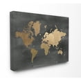 thumbnail image 1 of Stupell 'Black and Gold World Map' Stretched Canvas Wall Art 24 x 30, 1 of 4