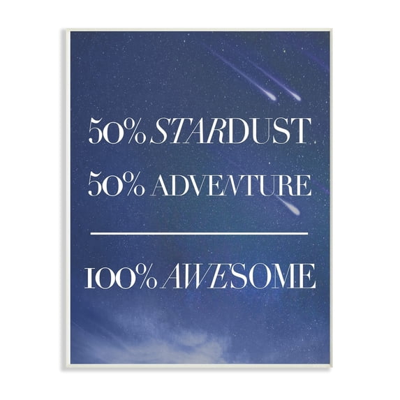 Stupell Blue Atmosphere Stardust Adventure Awesome Space, Wall Plaque, 10 x 0.5 x 15, A 10 x 15