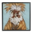 thumbnail image 1 of Stupell Blue Country Rooster Portrait Animals & Insects Painting Black Framed Art Print Wall Art, 1 of 7