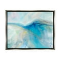 thumbnail image 1 of Stupell Blue Fluid Pastel Abstract Swirl Abstract Painting Gray Floater Framed Art Print Wall Art, 1 of 6