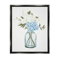thumbnail image 1 of Stupell Blue Hydrangea Bunches Vase Botanical & Floral Painting Black Floater Framed Art Print Wall Art, 1 of 6