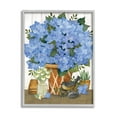 thumbnail image 1 of Stupell Blue Hydrangeas Country Arrangement Botanical & Floral Painting Gray Framed Art Print Wall Art, 1 of 7