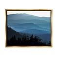 thumbnail image 1 of Stupell Blue Layered Mountain Peaks Landscape Photography Gold Floater Framed Art Print Wall Art, 1 of 6