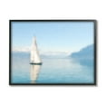 thumbnail image 1 of Stupell Blue Ocean Sailboat Sea Reflection Landscape Painting Black Framed Art Print Wall Art, 1 of 7