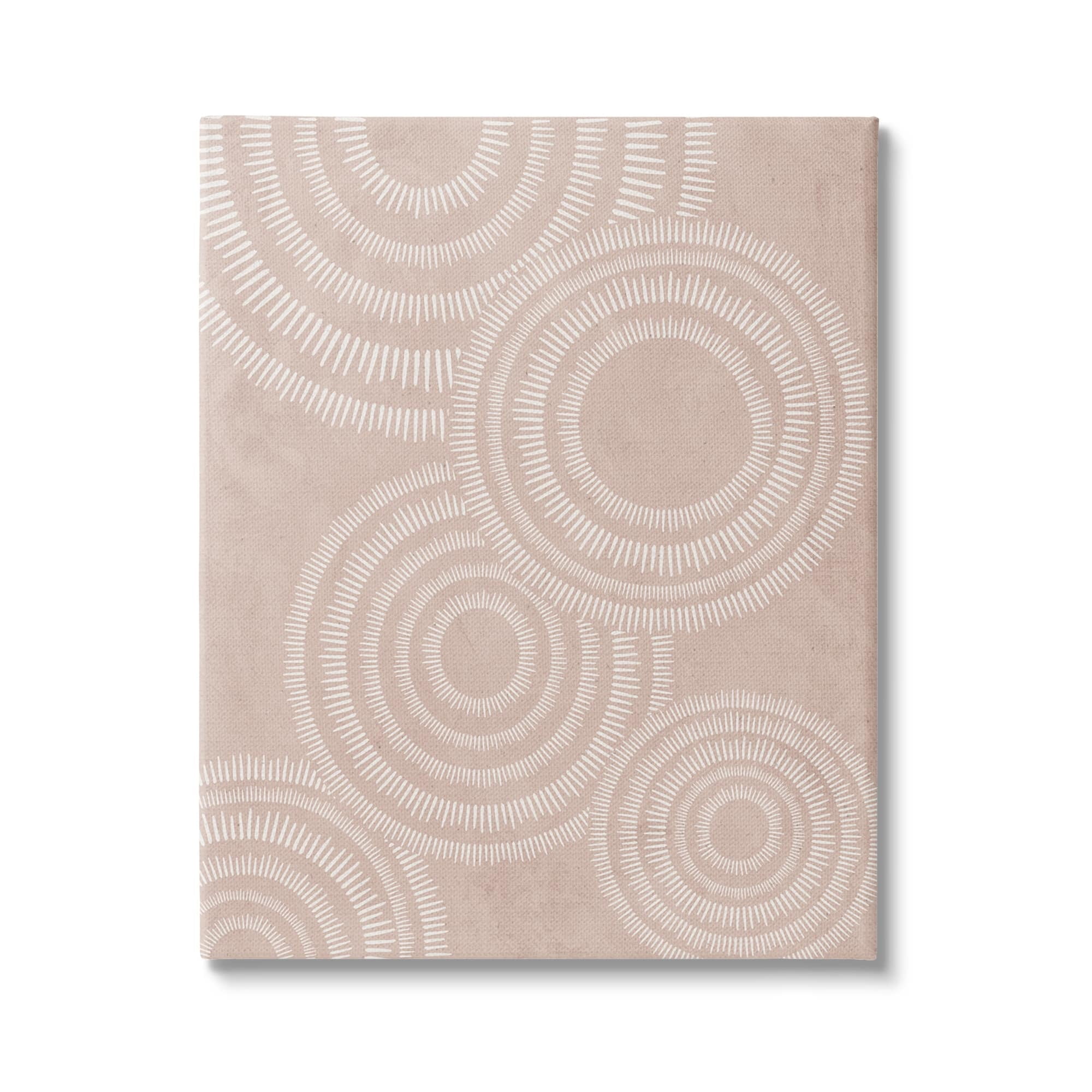 Stupell Boho Circles Beige Pattern Abstract Painting Gallery Wrapped Canvas Print Wall Art