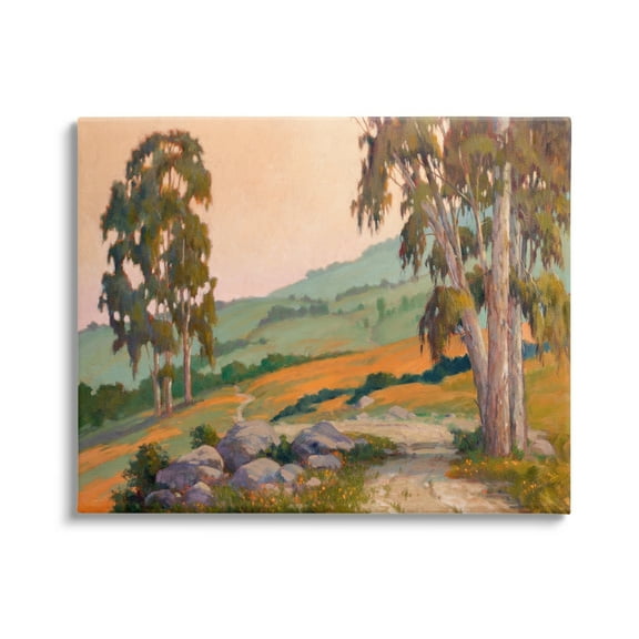 Stupell Bold Landscape Trail Nature Scene Landscape Painting Gallery Wrapped Canvas Print Wall Art