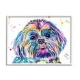 thumbnail image 1 of Stupell Bold Rainbow Shih Tzu Dog Portrait Animals & Insects Painting White Framed Art Print Wall Art, 1 of 7