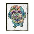 thumbnail image 1 of Stupell Bold Terrier Dog Pet Portrait Animals & Insects Painting Gray Floater Framed Art Print Wall Art, 1 of 6