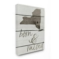thumbnail image 1 of Stupell  Born And Raised NYC State Stretched Canvas Wall Art 16 x 20, 1 of 4