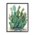 thumbnail image 1 of Stupell Botanical Desert Prickly Pear Cactus Botanical & Floral Painting Black Framed Art Print Wall Art, 1 of 7