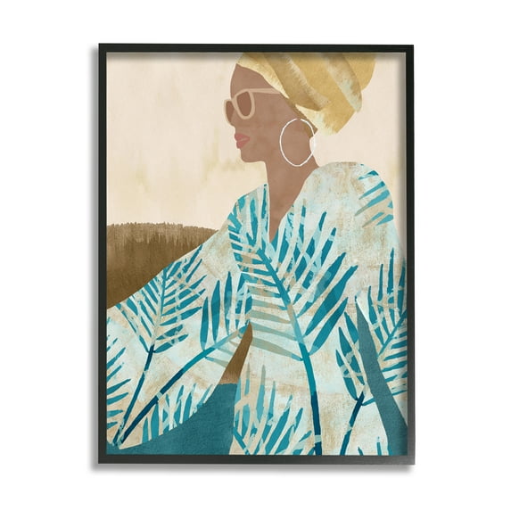 Stupell Botanical Trendy Fashion Collage Botanical & Floral Painting Black Framed Art Print Wall Art