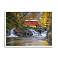 thumbnail image 1 of Stupell Bridge Waterfalls Flowing River Foliage Landscape Photography White Framed Art Print Wall Art, 1 of 7