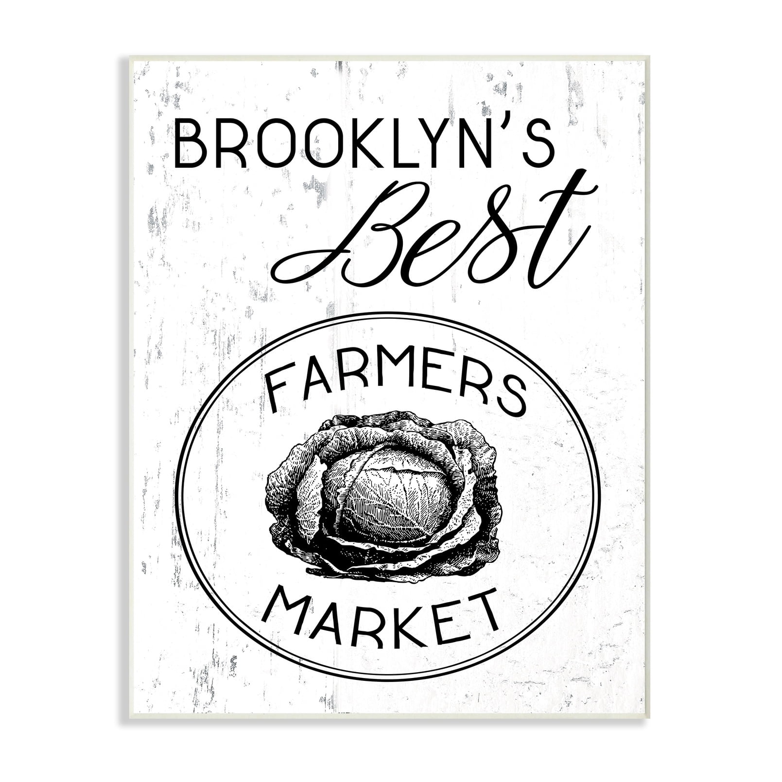 Stupell Brooklyns Best Farmers Market Wall Plaque Art 10 x 15