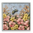 thumbnail image 1 of Stupell Bumblebee Summer Garden Meadow Animals & Insects Painting Gray Framed Art Print Wall Art, 1 of 7