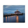 thumbnail image 1 of Stupell Calm Nighttime Bridge Coastal Lights Landscape Photography Gallery Wrapped Canvas Print Wall Art, 1 of 5
