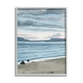 thumbnail image 1 of Stupell Calming Coastal Shore Ripples Landscape Painting Gray Framed Art Print Wall Art, 1 of 1