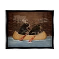 thumbnail image 1 of Stupell Canoeing Animals Rustic Woodland Transportation Painting Black Floater Framed Art Print Wall Art, 1 of 9